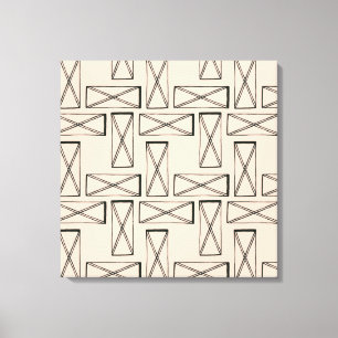 Geometrische rechthoek X ontwerp Canvas Afdruk