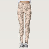 Geometrische rechthoek X ontwerp Leggings (Voorkant)