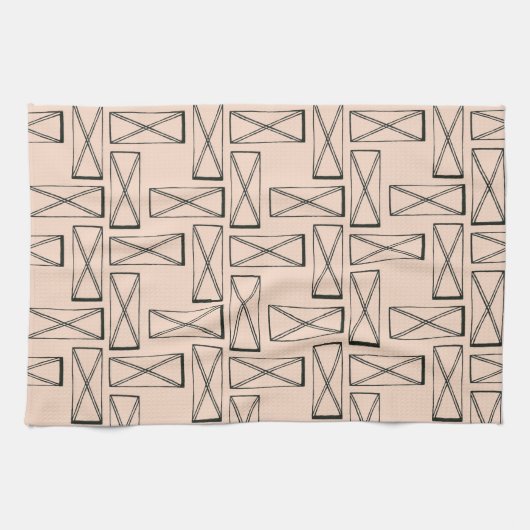 Geometrische rechthoek X ontwerp Theedoek (Horizontaal)