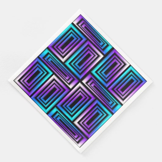 geometrische rechthoeken papieren servetten (Hoek)