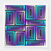 geometrische rechthoeken papieren servetten (Voorkant)