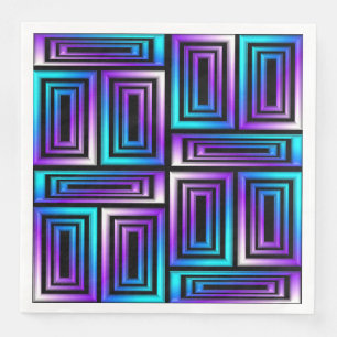 geometrische rechthoeken papieren servetten