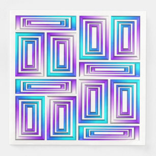 geometrische rechthoeken papieren servetten