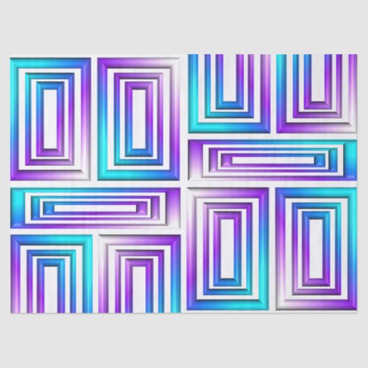 geometrische rechthoeken tissuepapier (Voorkant)