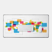 Geometrische rechthoeken van kleurrijke retroflect bureaumat (Keyboard & Muis)