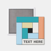 Geometrische rechthoeken (ver10) met om het even w magneet (Voorkant / Achterkant)