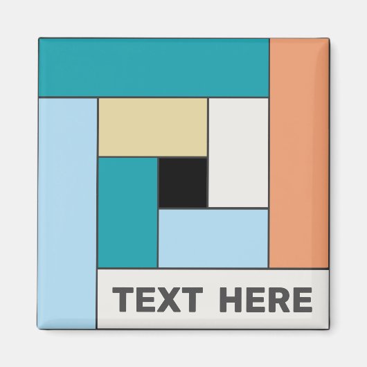 Geometrische rechthoeken (ver10) met om het even w magneet (Voorkant)