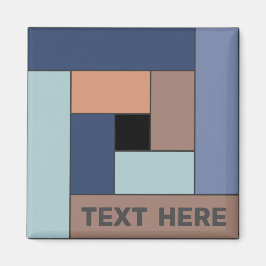 Geometrische rechthoeken (ver3) met om het even we magneet