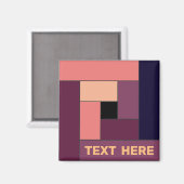 Geometrische rechthoeken (ver5) met om het even we magneet (Voorkant / Achterkant)