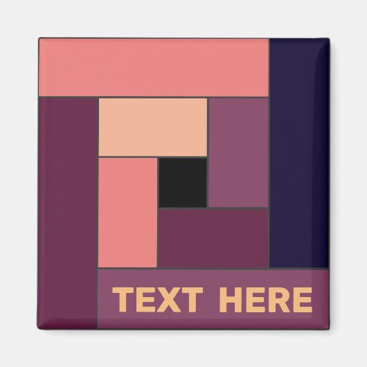 Geometrische rechthoeken (ver5) met om het even we magneet (Voorkant)