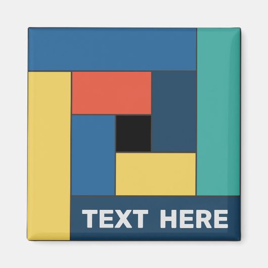 Geometrische rechthoeken (ver7) met om het even we magneet (Voorkant)