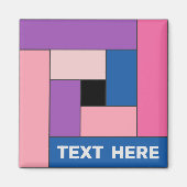 Geometrische rechthoeken (ver 1) met om het even w magneet (Voorkant)