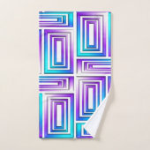 geometrische rechthoekige badhanddoekset bad handdoek (Handdoek)