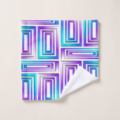 geometrische rechthoekige badhanddoekset bad handdoek (Wasdoekje)