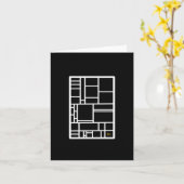 Geometrische rechthoekige notitiekaarten (Gele Bloem)