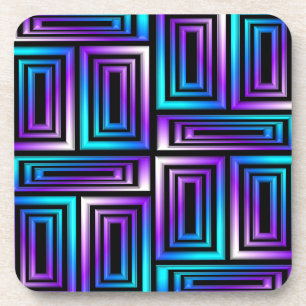 geometrische rechthoekige onderzetter ingesteld