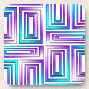 geometrische rechthoekige onderzetter ingesteld