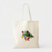 Geometrische Red Eyed Tree Frog Canvas tas (Voorkant)