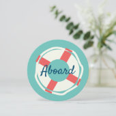 Geometrische reddingsboei Nautisch Baby shower Kaart (Staand voorkant)