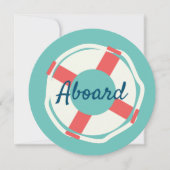 Geometrische reddingsboei Nautisch Baby shower Kaart (Voorkant)