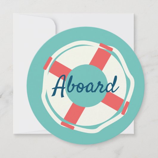 Geometrische reddingsboei Nautisch Baby shower Kaart (Voorkant)