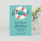 Geometrische reddingsboei Nautisch Baby shower Kaart (Staand voorkant)