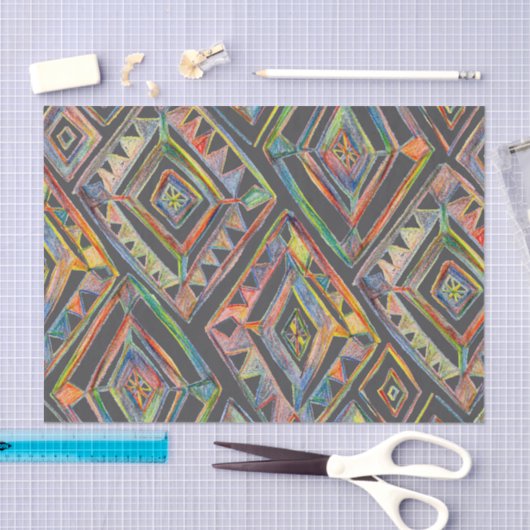 Geometrische regenbogen Diamonds Tissuepapier (Craft)