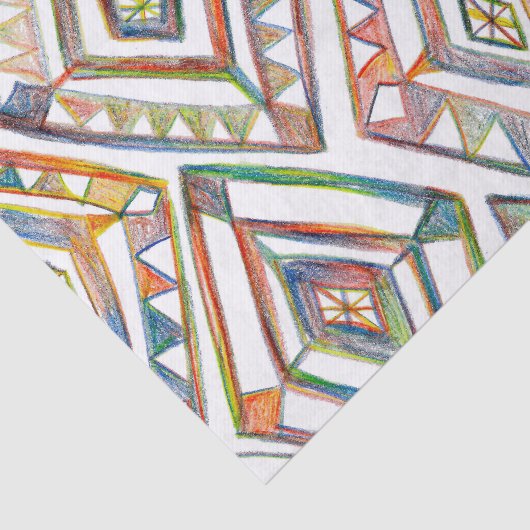 Geometrische regenbogen Diamonds Tissuepapier (Detail)