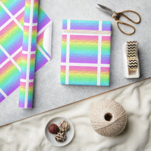 Geometrische regenboog cadeaupapier