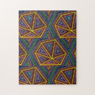 Geometrische regenboog gekleurde pizas Abstracte l Legpuzzel