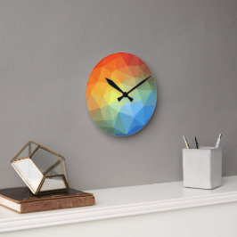 Geometrische Regenboog Kaleidoscoop Ronde Klok