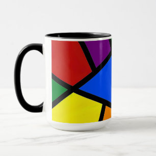 geometrische regenboog-Mok Mok