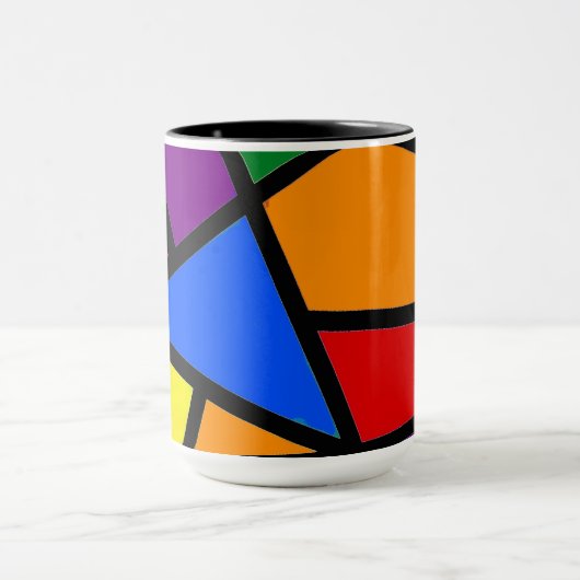 geometrische regenboog-Mok Mok (Midden)