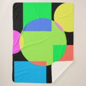 Geometrische regenboog sherpa deken (Voorkant)