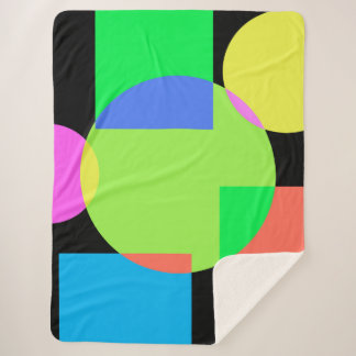 Geometrische regenboog sherpa deken