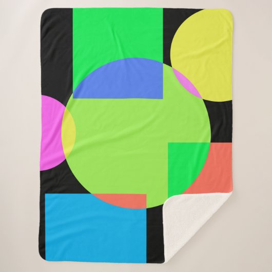 Geometrische regenboog sherpa deken (Voorkant)