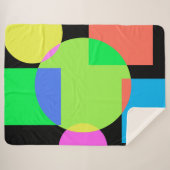 Geometrische regenboog sherpa deken (Voorkant (horizontaal))