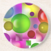 Geometrische regenboog zandsteen onderzetter (Voorkant)