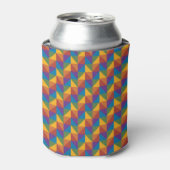 geometrische regenboogdriehoek blikjeskoeler (Blikje Voorkant)