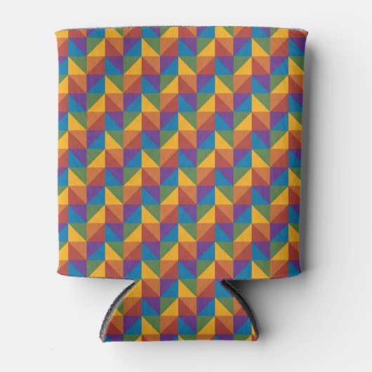 geometrische regenboogdriehoek blikjeskoeler (Voorkant)