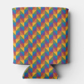 geometrische regenboogdriehoek blikjeskoeler (Achterkant)