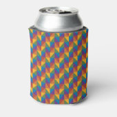 geometrische regenboogdriehoek blikjeskoeler (Blikje Achterkant)