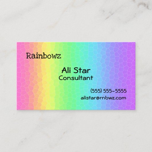 Geometrische regenbooggradiënt Visitekaartjes (Voorkant)