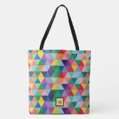 Geometrische regenboogkleuren tote bag (Voorkant)