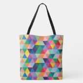 Geometrische regenboogkleuren tote bag (Achterkant)