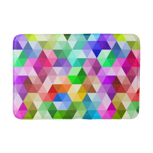 Geometrische regenboogkleuren Trendy Pattern Mat (Voorkant)