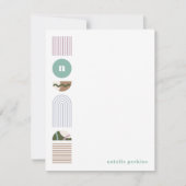 Geometrische regenboogmonogram - Groen (Voorkant)