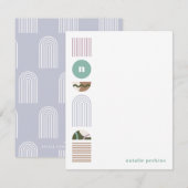 Geometrische regenboogmonogram - Groen (Voorkant / Achterkant)