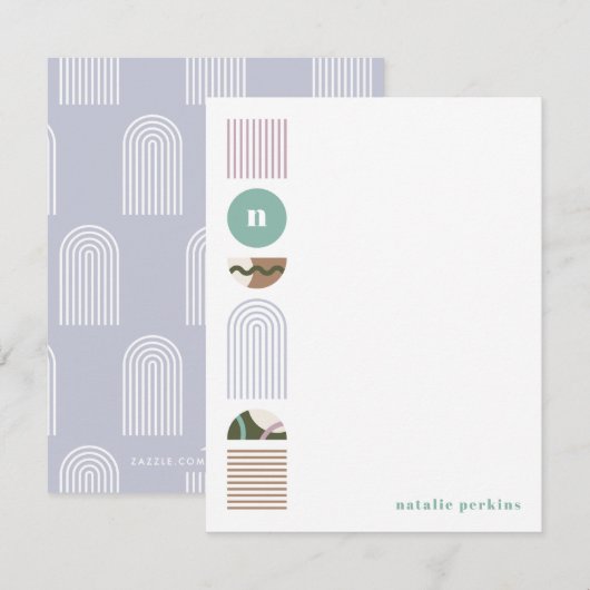 Geometrische regenboogmonogram - Groen (Voorkant / Achterkant)