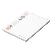 Geometrische regenboogmonogram Notitieblok - Oranj (Linkerzijde)